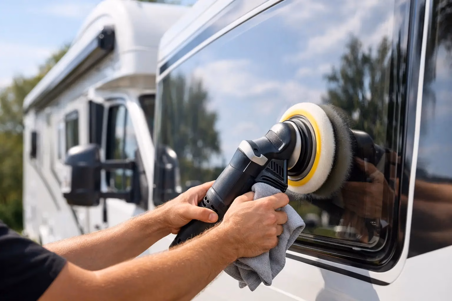 Acrylglas Wohnmobil polieren ohne Kratzer
