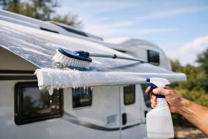 Markise am Wohnmobil reinigen leicht gemacht