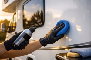 Glanz-Konservierer fürs Wohnmobil richtig nutzen